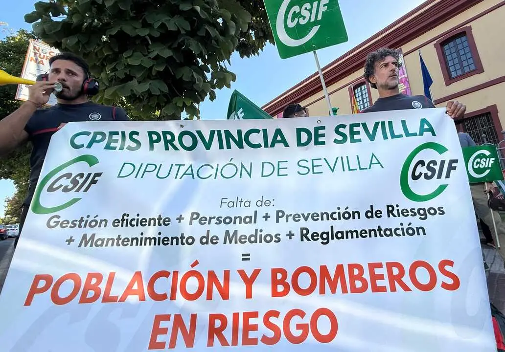  Imagen de la manifestaci&oacute;n de los Bomberos |&nbsp;CSIF 