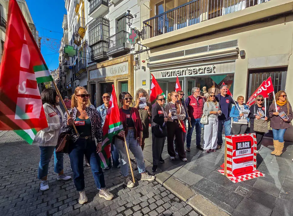  Presentaci&oacute;n de la huelga del comercio en el centro de Sevilla. | CCOO 