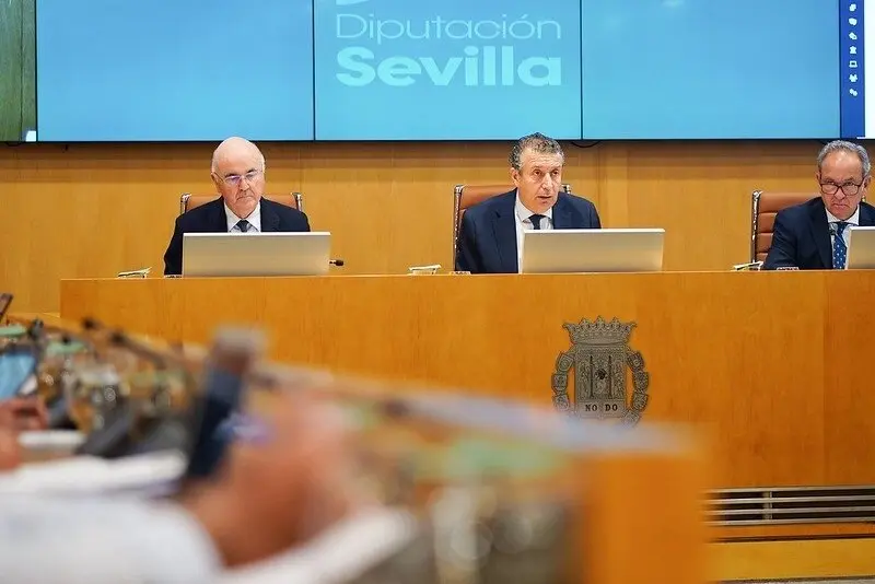  Una sesi&oacute;n plenaria en la Diputaci&oacute;n de Sevilla. | EP/Archivo 