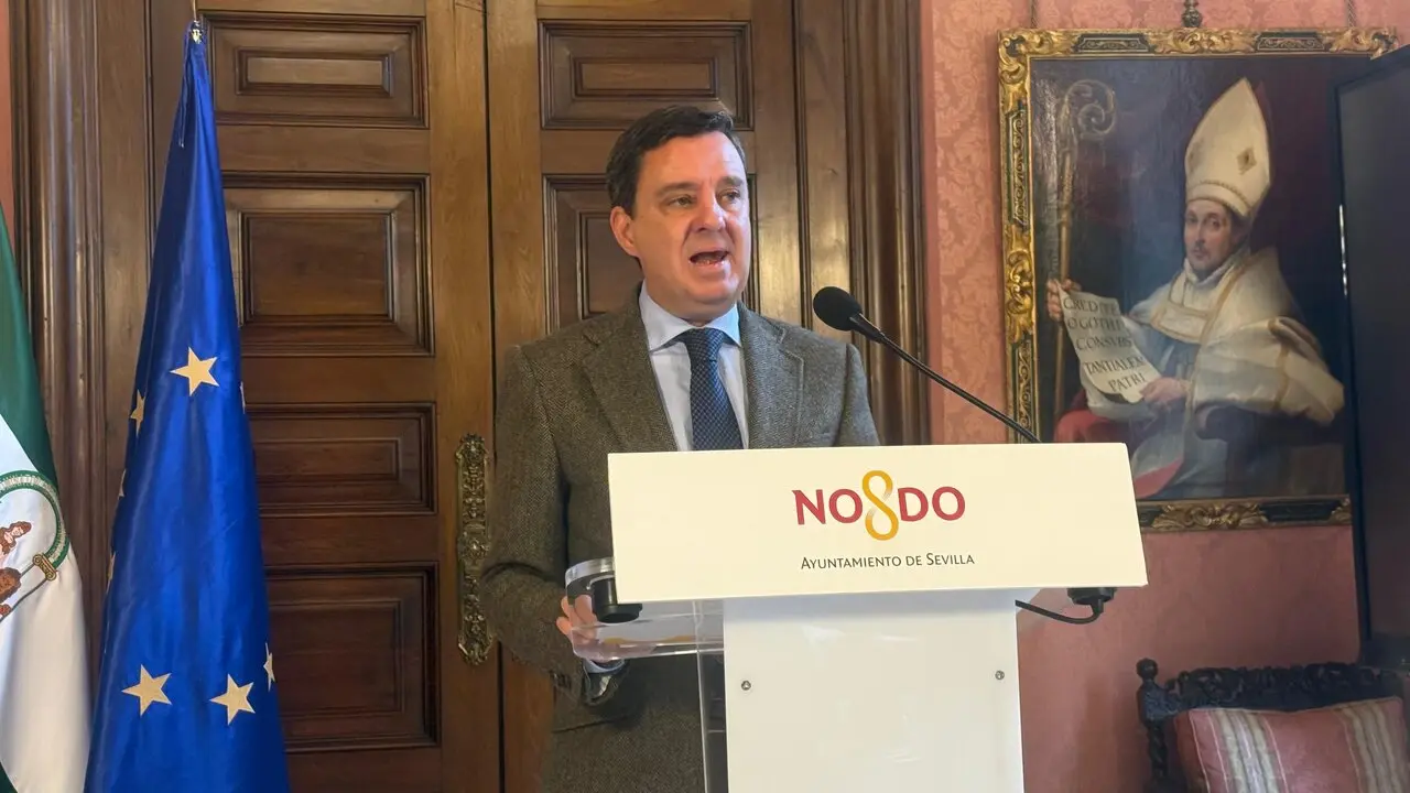  El delegado de Urbanismo del Ayuntamiento de Sevilla, Juan de la Rosa, en la comparecencia de este mi&eacute;rcoles. | VIVA Sevilla 
