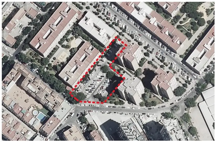  Vista a&eacute;rea de la parcela. | Guma 
