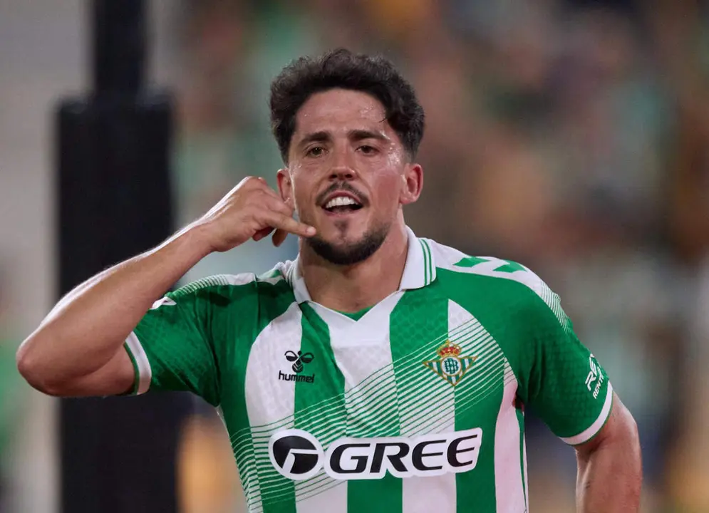  Pablo Fornals celebra su &uacute;ltimo gol con el Real Betis ante el Levante. | RBB 