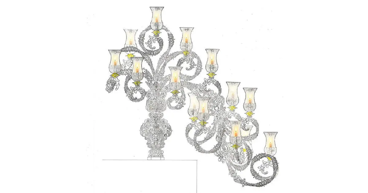  Diseño de los candelabros de cola 