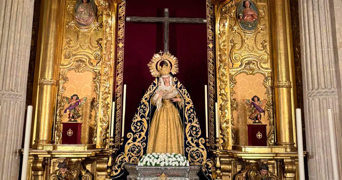  La Virgen del Socorro en el altar que preside el Cristo del Amor |&nbsp;HDAD 
