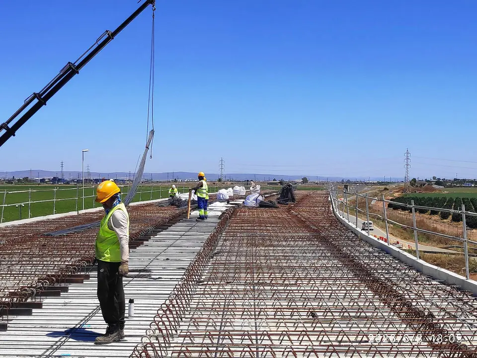  Las obras del viaducto de la SE-20. | Junta 