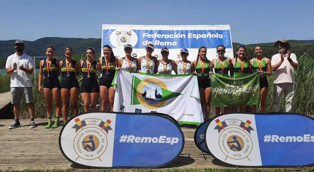  Podio del Campeonato de Espa&ntilde;a de remo en Ba&ntilde;olas, Gerona. | FAR 