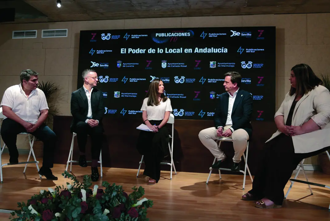  Publicaciones del Sur re&uacute;ne a los regidores de Ca&ntilde;ada Rosal (Rodrigo Rodr&iacute;guez Hans), Lucena (Aurelio Fern&aacute;ndez), Marmolejo (Manuel Lozano) y Conil de la Frontera (Inmaculada S&aacute;nchez) para debatir sobre los retos y las oportunidades de sus localidades 