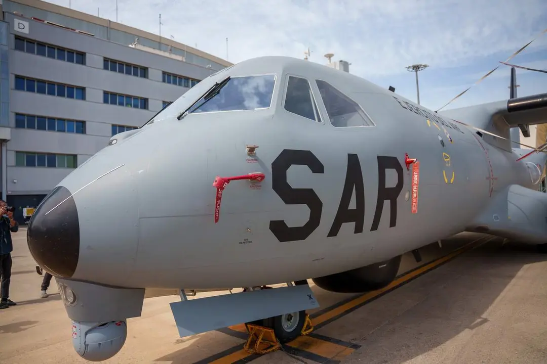  Imagen del primer avi&oacute;n C295 en configuraci&oacute;n de salvamento mar&iacute;timo (SAR) que Airbus Defence entrega al Ej&eacute;rcito del Aire y del Espacio. A 24 de junio de 2026 en Sevilla (Andaluc&iacute;a, Espa&ntilde;a). 