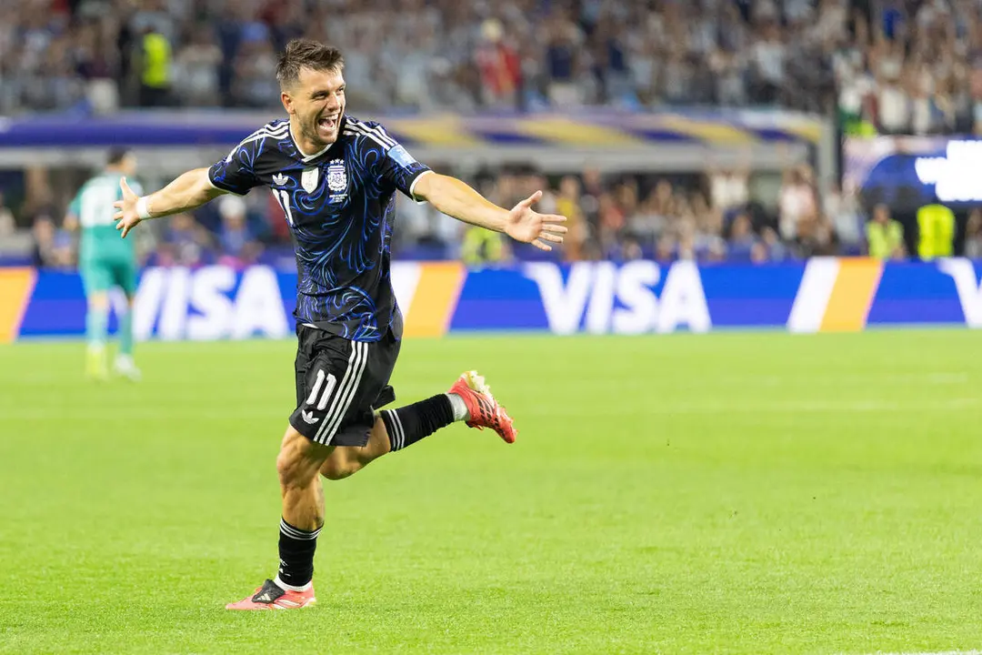  Lo Celso celebra su gol ante Jordania en el Mundial. | EP 