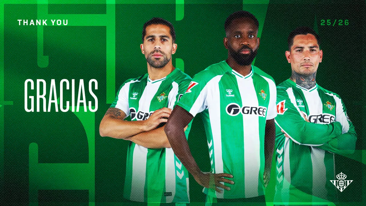  El Real Betis se despide de Ricardo Rodr&iacute;guez, C&eacute;dric Bakambu y el Chimy &Aacute;vila. | RBB 