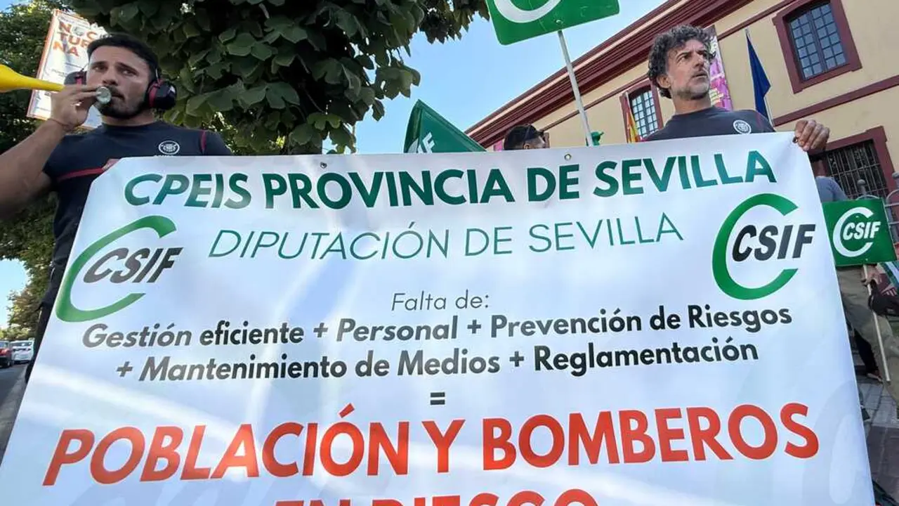  Imagen de la manifestaci&oacute;n de los Bomberos |&nbsp;CSIF 