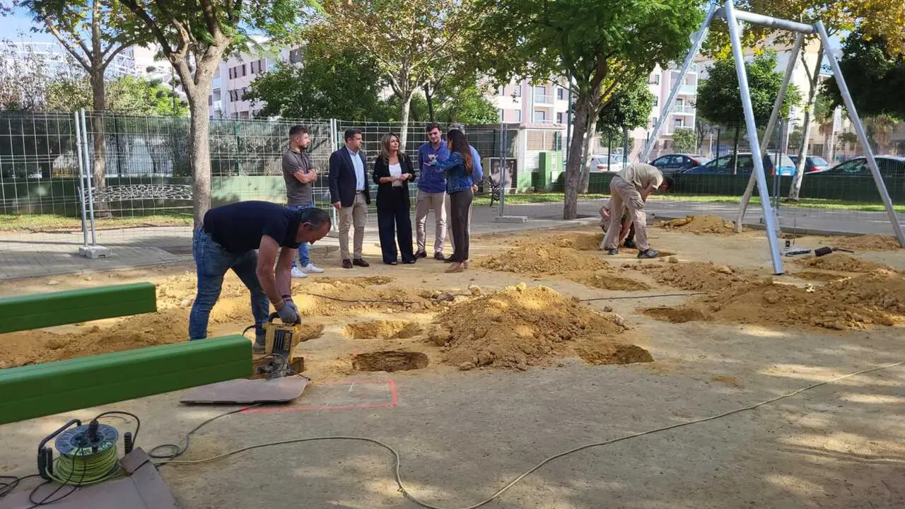  Las obras de uno de los parques infantiles. | AYTO 