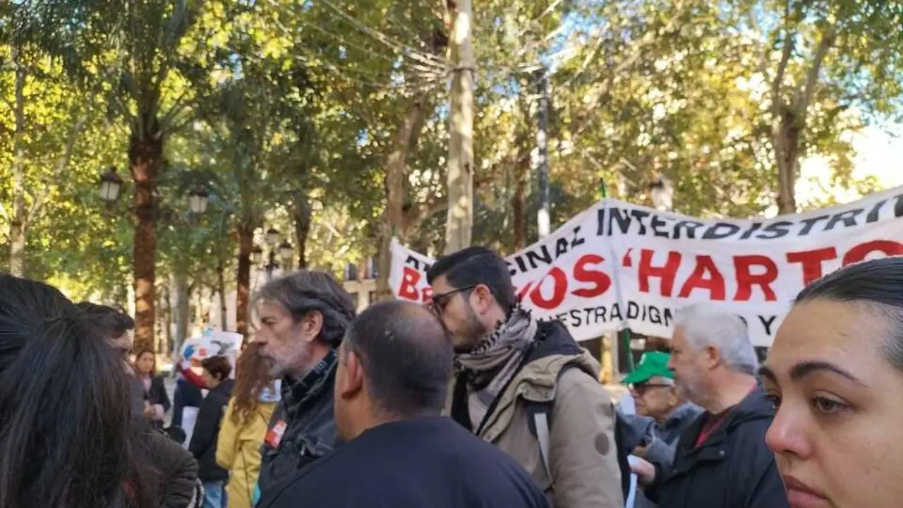  Movilizaci&oacute;n de Barrios Hartos frente al Ayuntamiento de Sevilla por el desahucio de 11 familias en Palmete |&nbsp;BARRIOS HARTOS 