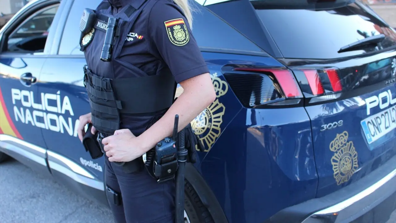 Un agente y un veh&iacute;culo de la Polic&iacute;a Nacional. | E.P. 