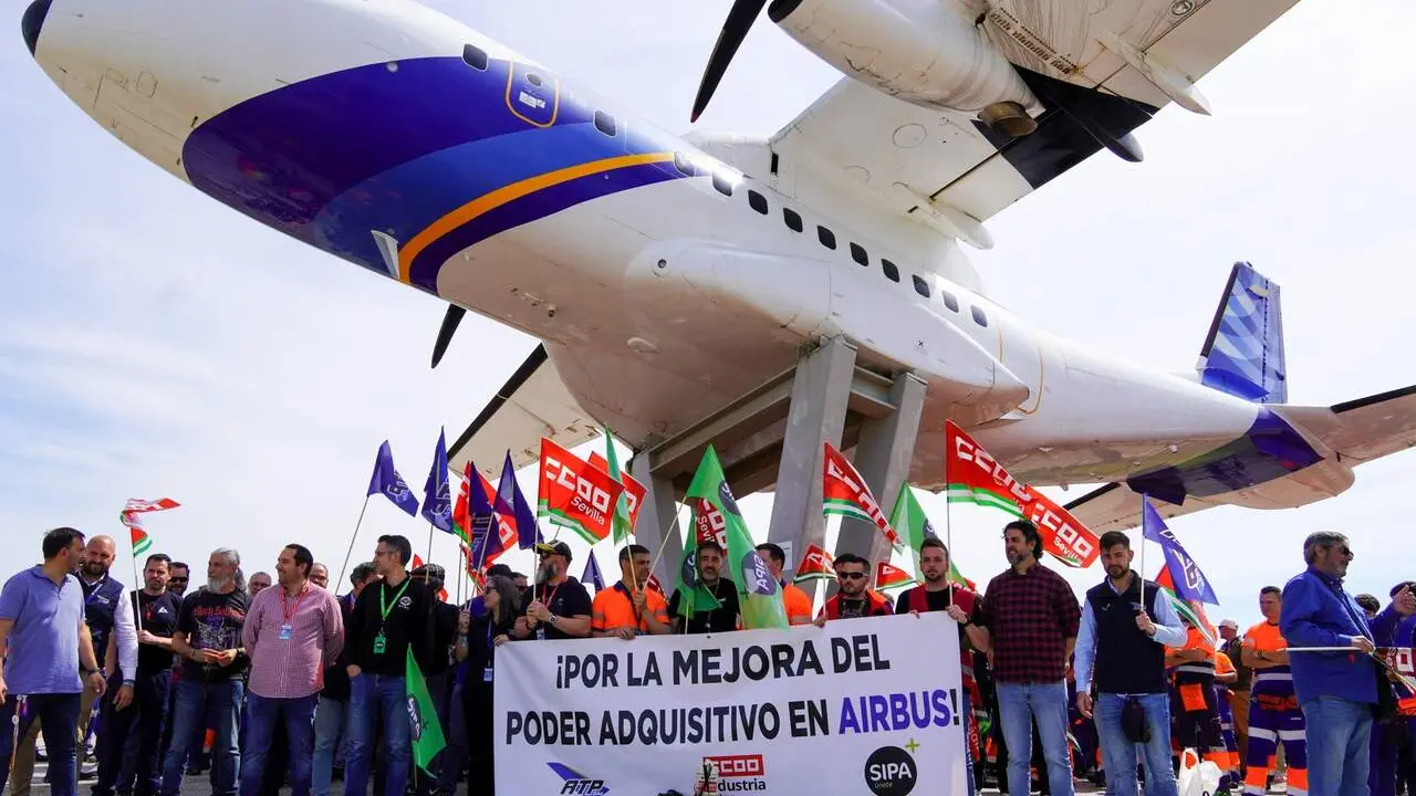  Concentraci&oacute;n en Airbus en Sevilla. | CCOO 