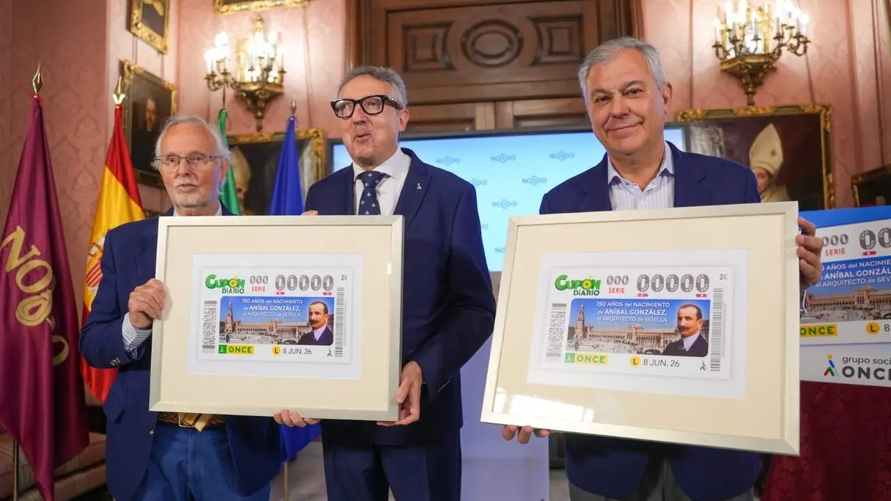  Imagen de la presentaci&oacute;n del Cup&oacute;n Diario de la ONCE, conmemorativo del 150 aniversario de la muerte de An&iacute;bal Gonz&aacute;lez |&nbsp;LA ONCE 