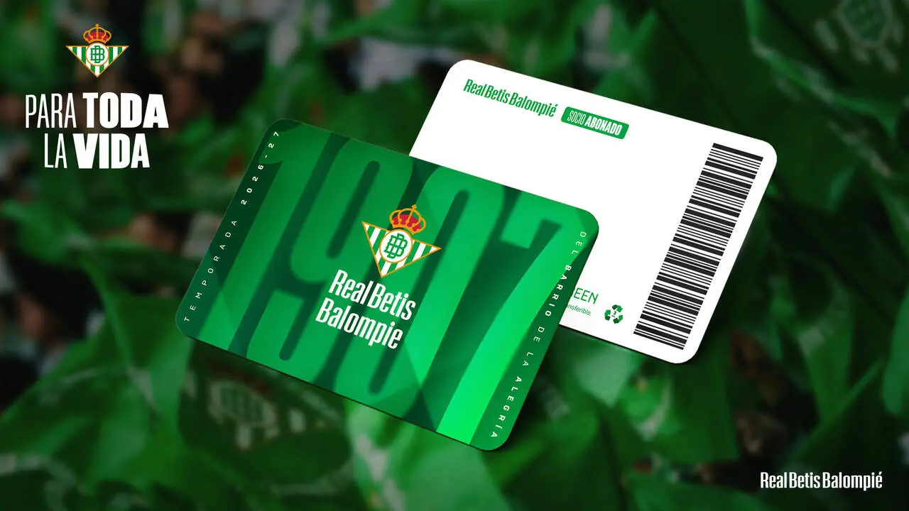  Dise&ntilde;o del nuevo abono del Real Betis Balompi&eacute; para la temporada 26-27. | RBB 
