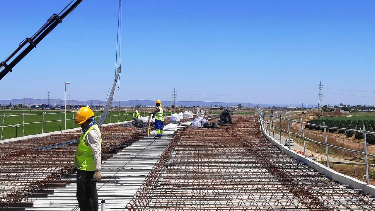  Las obras del viaducto de la SE-20. | Junta 