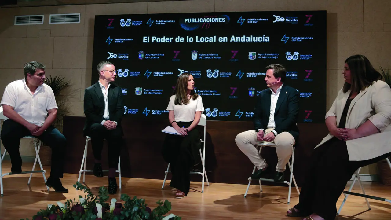  Publicaciones del Sur re&uacute;ne a los regidores de Ca&ntilde;ada Rosal (Rodrigo Rodr&iacute;guez Hans), Lucena (Aurelio Fern&aacute;ndez), Marmolejo (Manuel Lozano) y Conil de la Frontera (Inmaculada S&aacute;nchez) para debatir sobre los retos y las oportunidades de sus localidades 