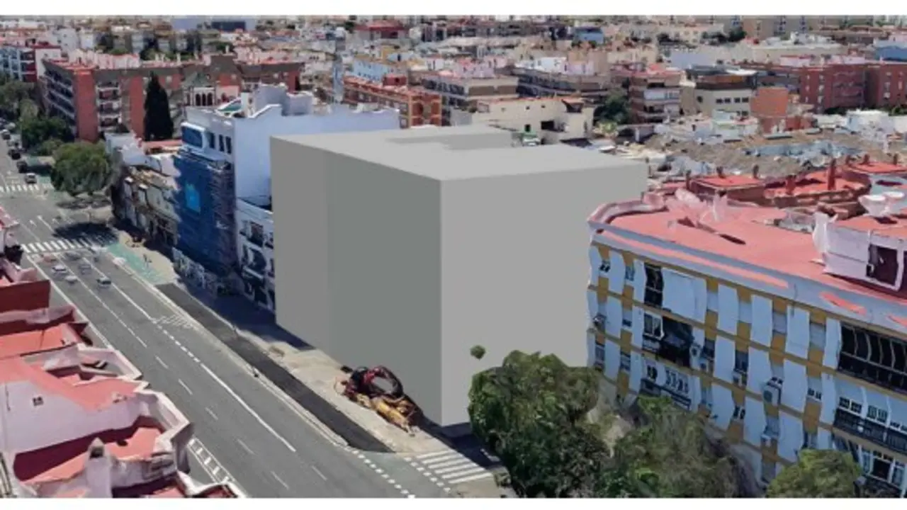  Volumetr&iacute;a del futuro hotel. | GUMA 
