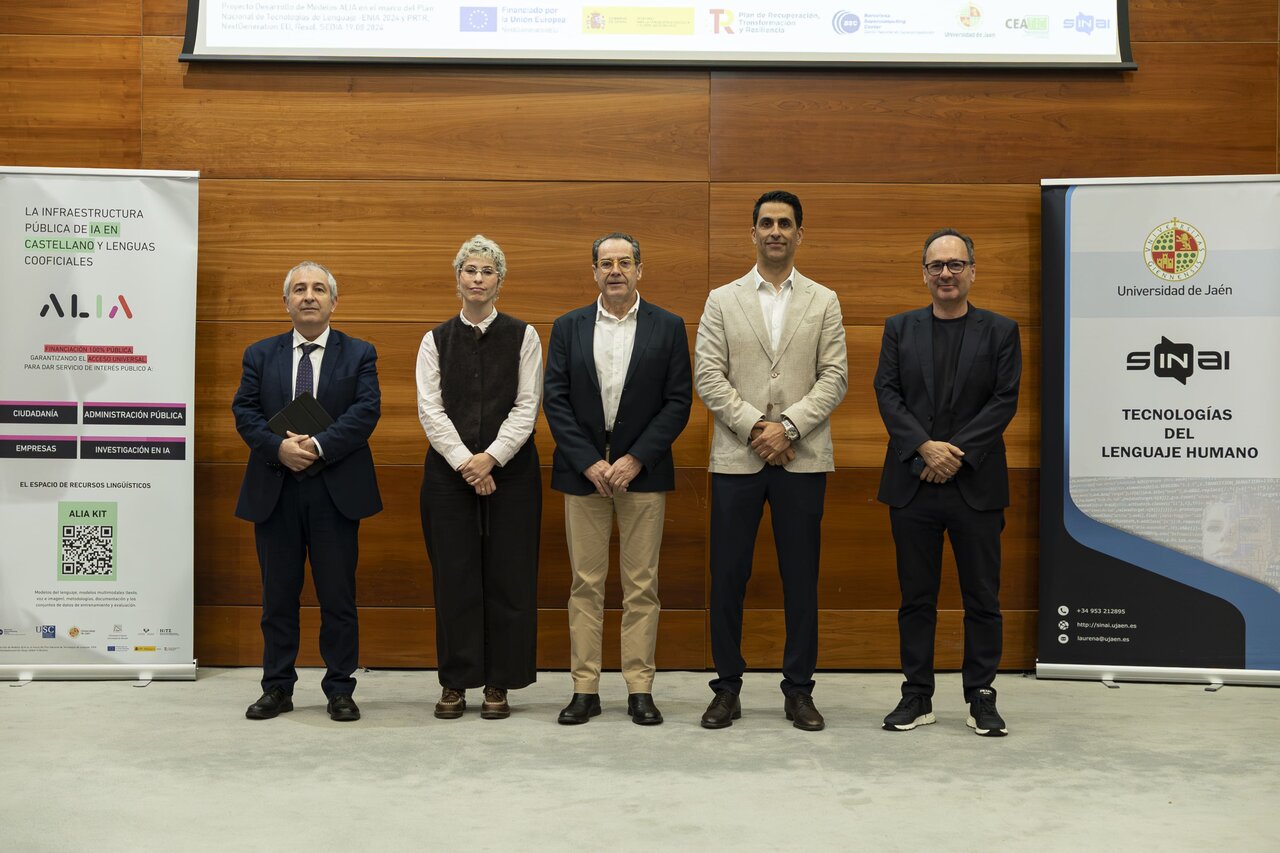 Presentacion de ALIA con Enrique Ávila, Nuria Camazón, Alfonso Ureña, Juan José Prieto y Miguel Ángel del Moral. | Cedida
