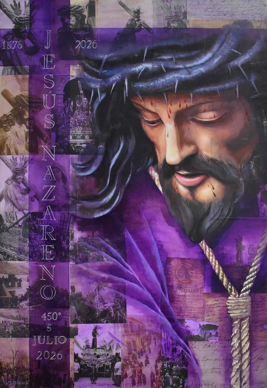 Cartel del 450 aniversario fundacional  del Nazareno de Osuna, obra de José Miguel Morales