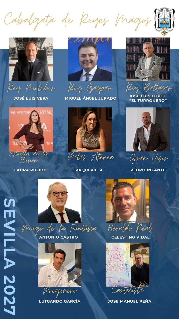 Nombramientos para la Cabalgata de Reyes de Sevilla 2027